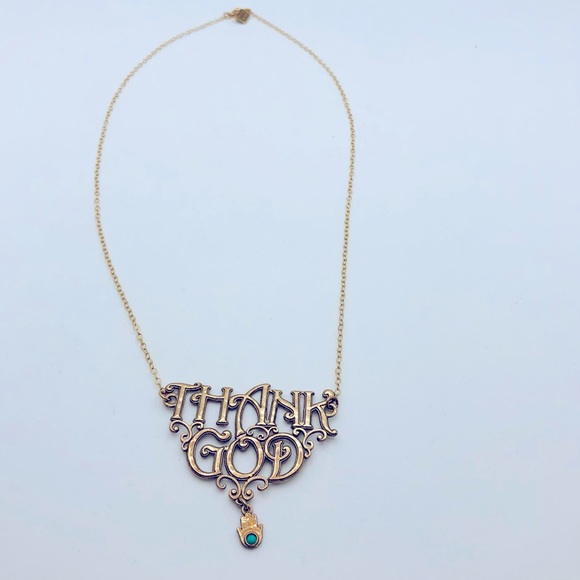 One of a kind necklace that says thank god - Picture 2 of 11
